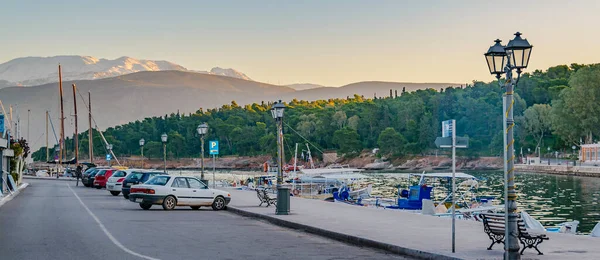 Morning Winter Scene Port Galaxidi City Greece — Fotografia de Stock