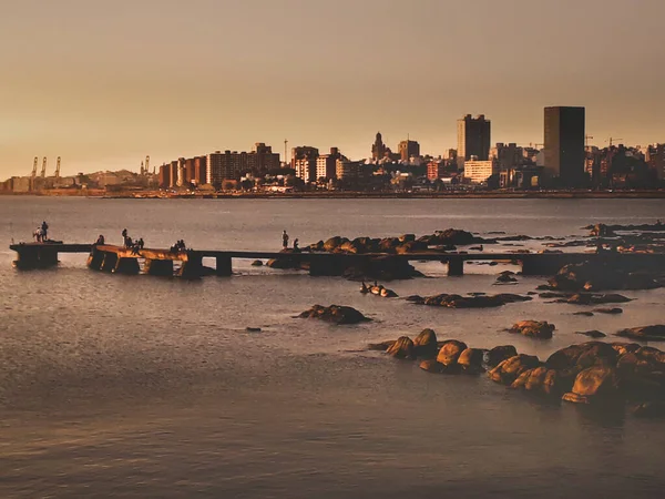 Kuststad Landskap Scen Montevideo Stad Uruguay — Stockfoto