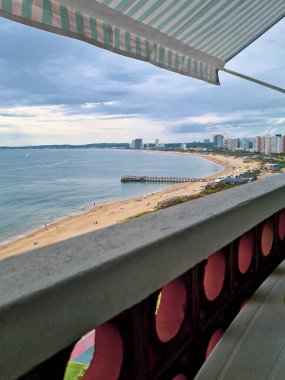Mansa sahili manzaralı daire manzaralı, punta del este, uruguay
