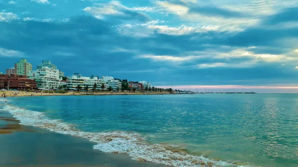 Popołudniowa Scena Letnia Plaży Mansa Punta Del Este Uruguay — Zdjęcie stockowe