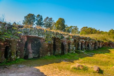 Grutas del Palacio 'nun dış görünüşü Flores Bölümü, Uruguay' da bulunan eşsiz bir geopark.