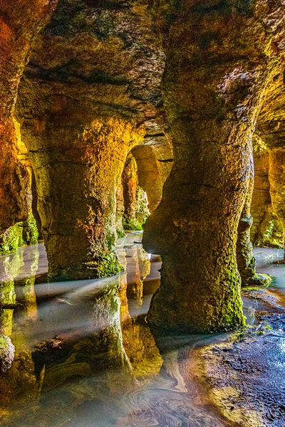 Interiör Syn Grutas Del Palacio Unik Geopark Ligger Golv Avdelning — Stockfoto