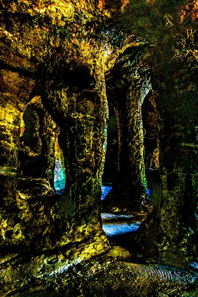 Interior View Grutas Del Palacio Unique Geopark Located Flores Department — Stock Photo, Image