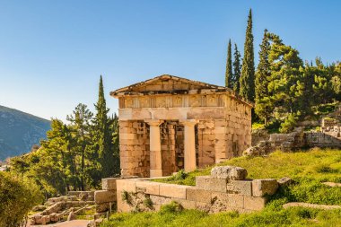 Atinalılar Hazine Binası, Delphi Tapınağı, Phocis, Yunanistan