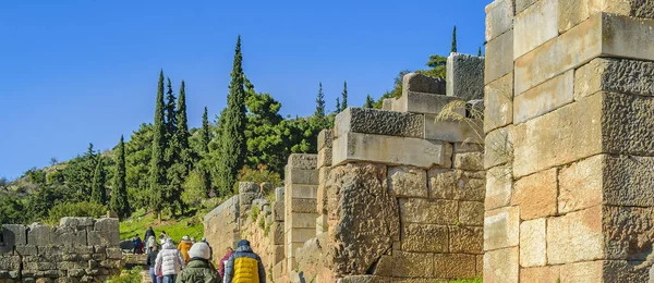Delphi Griechenland Januar 2020 Sonnenszene Delphi Heiligtum Phocis Griechenland — Stockfoto