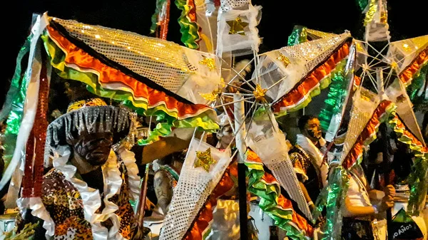 Montevideo Uruguay Februar 2022 Nachtszene Beim Traditionellen Afroamerikanischen Karnevalsumzug Montevideo — Stockfoto