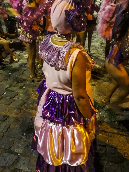 Montevideo Uruguay February 2022 Geleneksel Afro Amerikan Karnaval Geçidinde Gece — Stok fotoğraf