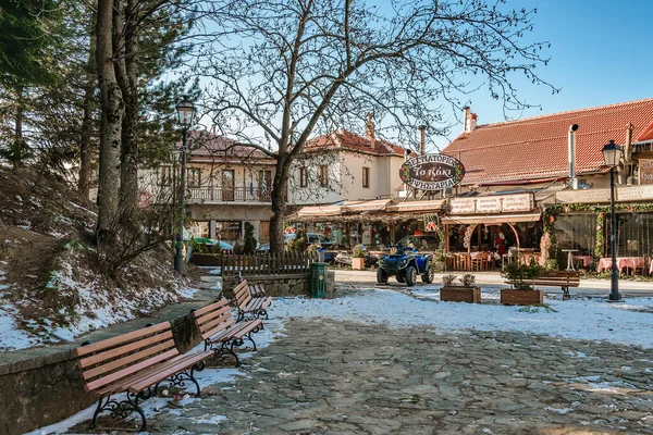 Metsovo Greece January 2020 Winter Urban Day Scene Metsovo Town — 图库照片