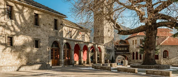 Inverno Dia Urbano Cena Cidade Metsovo Grécia — Fotografia de Stock