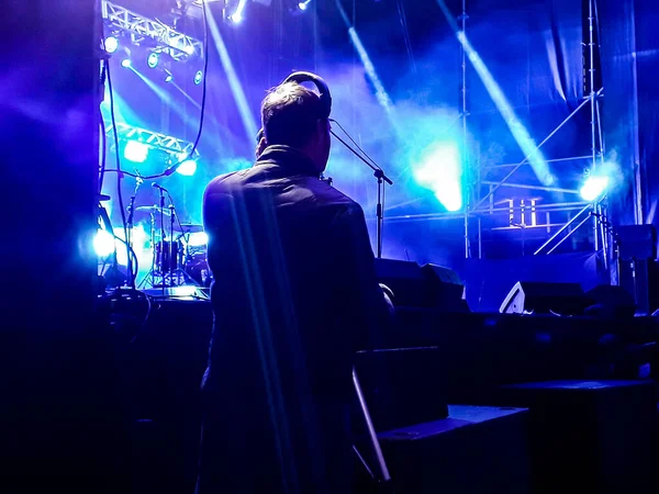 Back View Cameraman Rock Concert Montevideo Uruguay — 图库照片