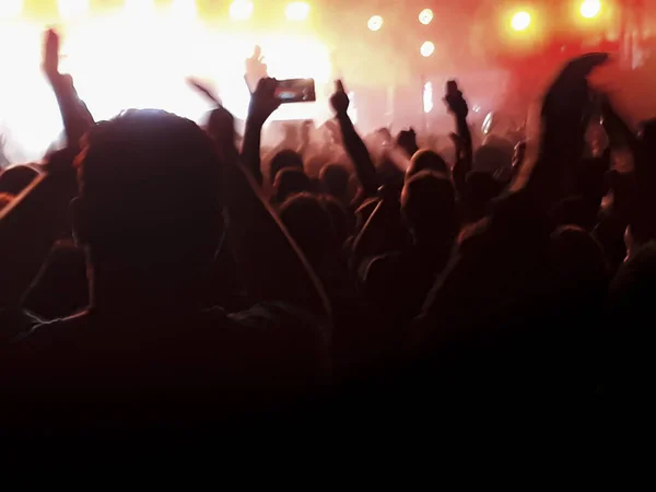 Punkrock Band Spielt Vor Überfülltem Publikum — Stockfoto