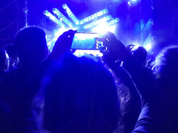 Canelones Uruguay Fevereiro 2022 Banda Punk Rock Tocando Público Feliz — Fotografia de Stock