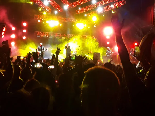 Canelones Uruguay Fevereiro 2022 Banda Punk Rock Tocando Público Feliz — Fotografia de Stock