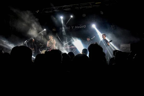 Portezuelo Uruguai Fevereiro 2022 Cena Noturna Concerto Banda Rock Uruguaia — Fotografia de Stock