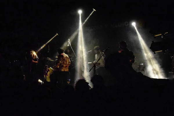 Portezuelo Uruguay Februar 2022 Nachtszene Eines Konzerts Der Uruguayischen Rockband — Stockfoto