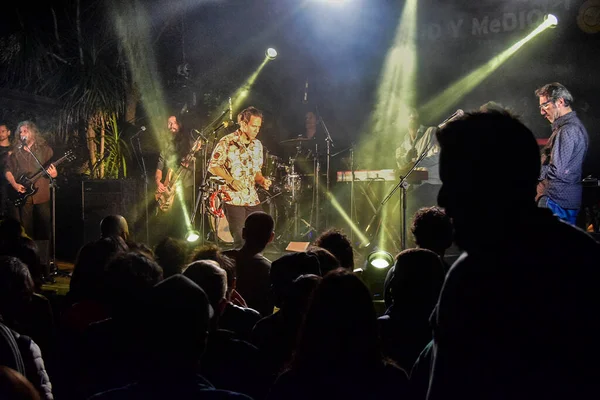 Portezuelo Uruguai Fevereiro 2022 Cena Noturna Concerto Banda Rock Uruguaia — Fotografia de Stock