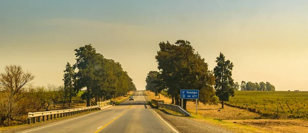 Dzień Zewnątrz Scena Wsi Autostrady Flores Uruguay — Zdjęcie stockowe