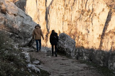 Ünlü Vikos Aoos Ulusal Parkı, Yunanistan 'da gündüz manzarası