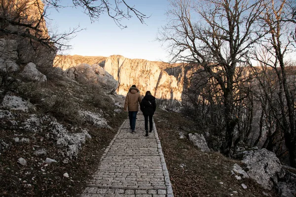 Escena Paisaje Día Famoso Parque Nacional Vikos Aoos Grecia — Foto de Stock