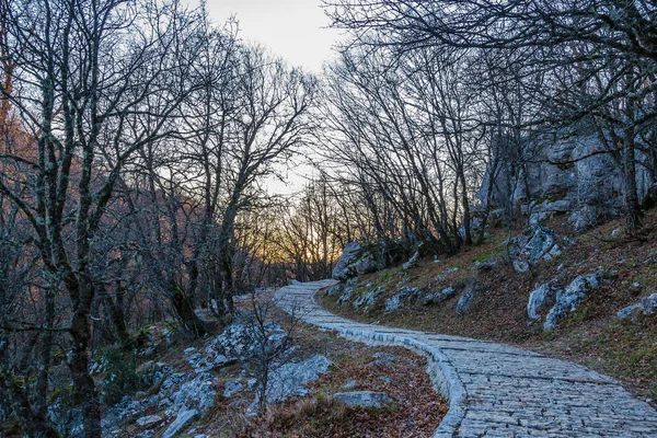 Escena Paisaje Día Famoso Parque Nacional Vikos Aoos Grecia — Foto de Stock