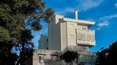 Panoramik şehir manzaralı apartman, Montevideo, Uruguay
