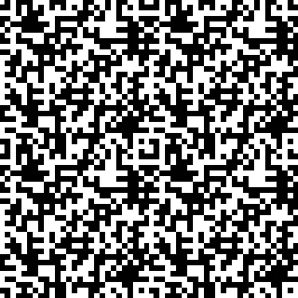 Черно Белый Код Сетки Мотив Геометрический Бесшовный Дизайн Шаблона — стоковое фото