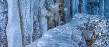 Olimpos Mount Ulusal Parkı 'nda donmuş doku.