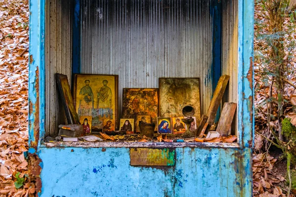 Fotos Religiosas Caverna Sagrada Santo Dionísio Olympus Parque Nacional Monte — Fotografia de Stock