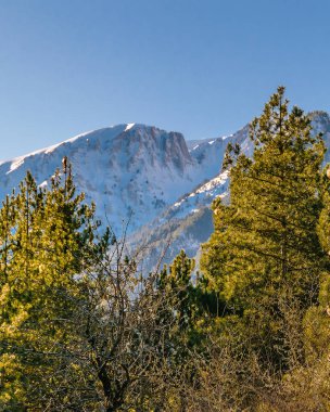 Olimpus Dağı Ulusal Parkı 'ndaki manzara manzarası, Yunanistan