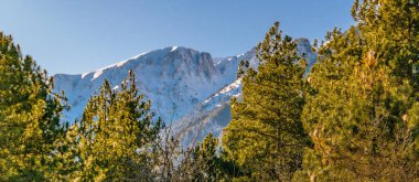 Olimpus Dağı Ulusal Parkı 'ndaki manzara manzarası, Yunanistan
