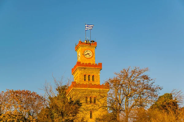 Low Angle Shot Medieval Tower Building Greece — Stock Photo, Image