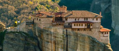 Roussanou manastırı, meteora alanı, tesalia, Yunanistan.