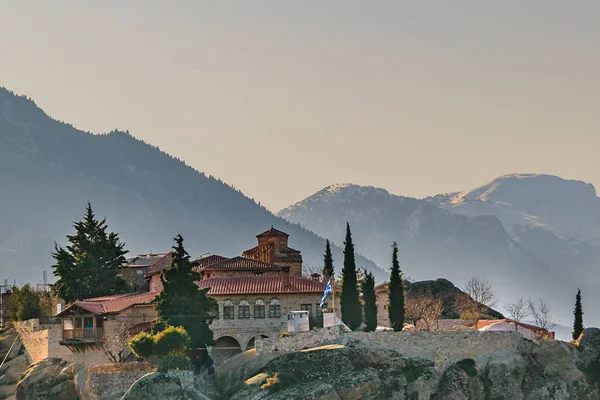 Santíssimo Mosteiro Trindade Site Meteora Tesalia Grécia — Fotografia de Stock