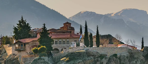 Santíssimo Mosteiro Trindade Site Meteora Tesalia Grécia — Fotografia de Stock