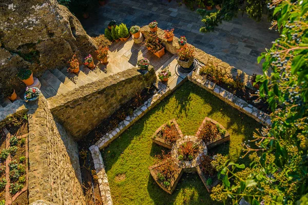 Kleiner Garten Freien Meteora Kloster Tesalia Griechenland — Stockfoto