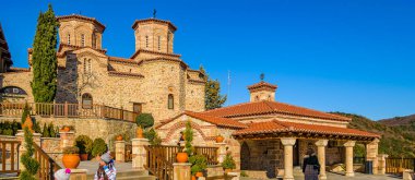 METEORA, GREECE, JANUARY - 2020 - Meteora Manastırı, Tesalia, Yunanistan