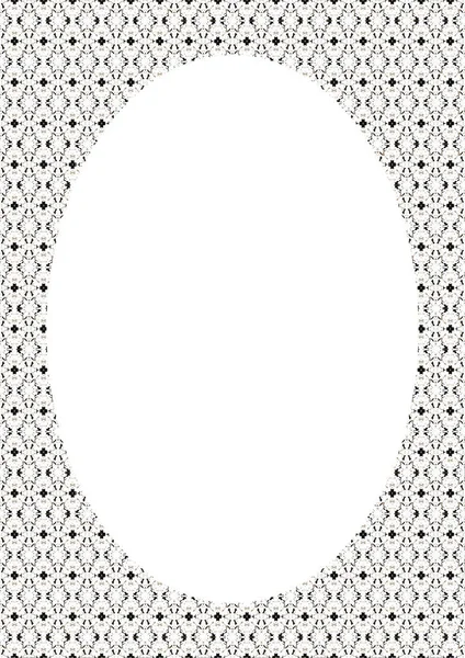 Bianco Cerchio Cornice Sfondo Con Bordi Design Decorato — Foto Stock