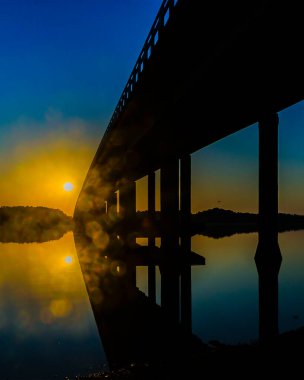 Flores ve Soriano, Uruguay departmanları arasındaki sınır olan Grande Nehri 'ni geçen köprü.