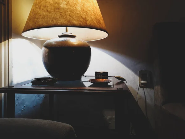 Vysoký Kontrast Tmavé Scény Obývací Pokoj Detail — Stock fotografie