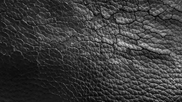 Close Black Cracked Leatherette Texture — Stockfoto