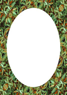 Dekore edilmiş tasarım sınırları olan beyaz daire çerçeve arkaplanı