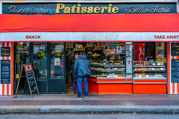 Paris Francja Styczeń 2020 Fasada Sklepu Spożywczego Paryż Francja — Zdjęcie stockowe