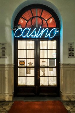 Ön manzara otelin kumarhane kapısı girişi, piriapolis, uruguay