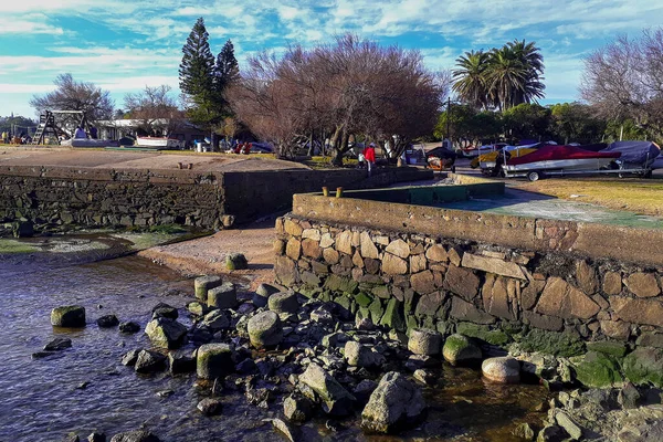 Ensolarado Dia Inverno Cena Parque Waterftont Montevidéu Uruguai — Fotografia de Stock