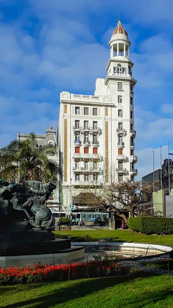 Plac Fabini Budynek Rex Montevideo Urugwaj — Zdjęcie stockowe