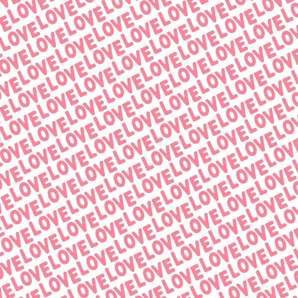 Pink White Love Text Motif Typographic Pattern Design — Stock fotografie