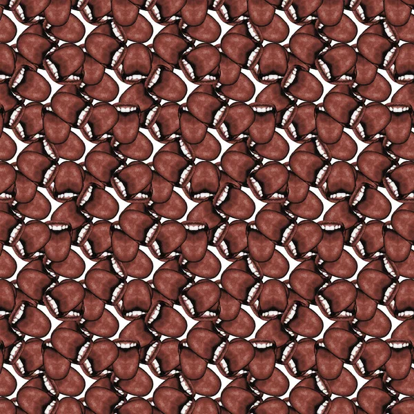 Konversationsnahtloses Muster Design Lockert Collage Motiv Roten Farben Auf — Stockfoto