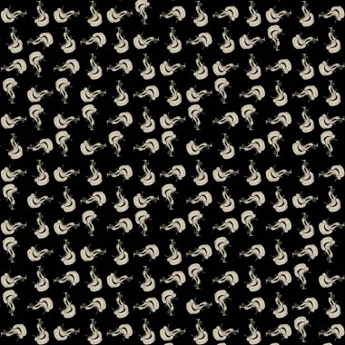 Fantezi garip canavar motif çizim deseni