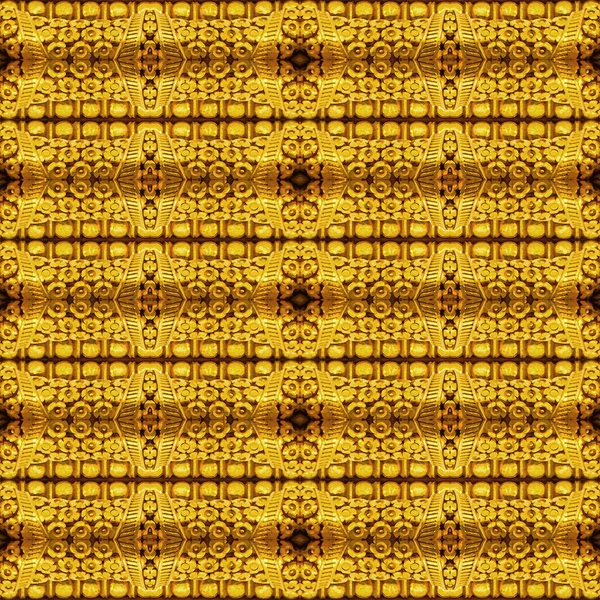 Золотой Украшенный Абстрактный Геометрический Бесшовный Узор — стоковое фото