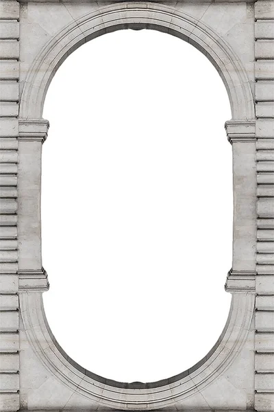 Frame Classical Style Architectural Border Isolated White Background Photo — Photo